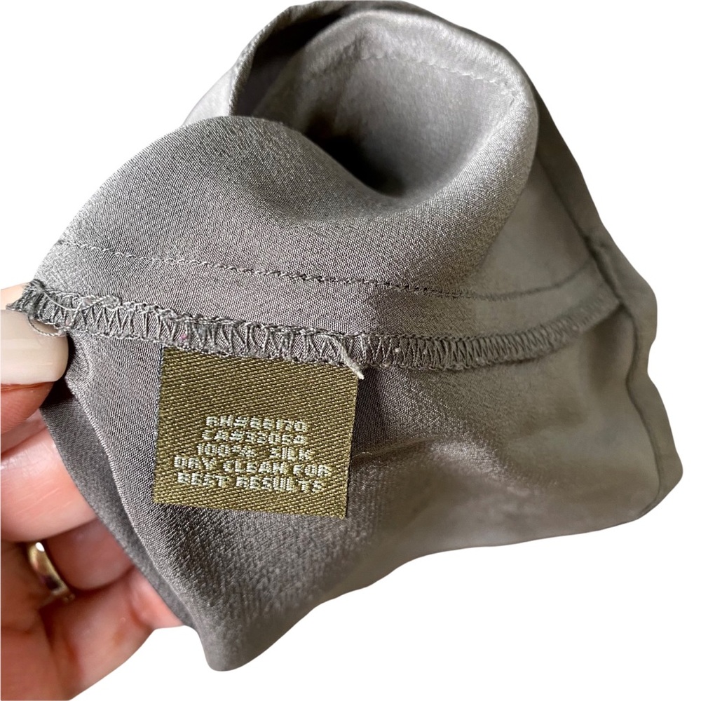 Fei Anthropologie Silk Cowl Neck Grey Tunic Sheath Dress 2 - Picture 6 of 6